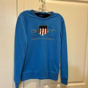 Gant Archive Shield Crew Neck Sweater Size S in Blue American Pullover